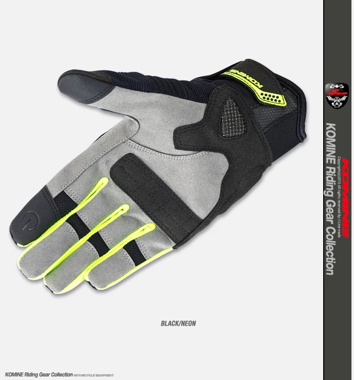 Komine GK-183, 3D Защитные сетчатые перчатки с сенсорным экраном, мотоциклетные перчатки с сенсорным экраном для активного отдыха, MX велосипедные спортивные мотоциклетные летние перчатки