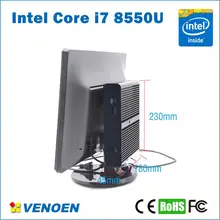 I7 Мини ПК Intel Core i7 8550U безвентиляторный Настольный четырехъядерный HTPC wifi HDMI DP DDR4 ram Linux win10 Pro лицензионный компьютер