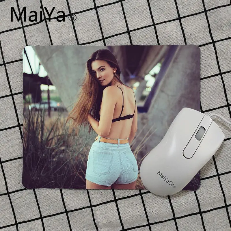 Maiya Высокое качество Сексуальная девушка задница индивидуальный игровой коврик для мыши для ноутбука игровой коврик мышь - Цвет: No Lock Edge25x29cm