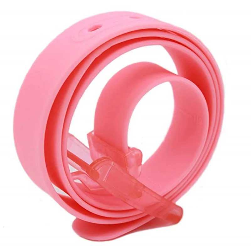 Высокое качество пластиковый ремень милый карамельный разноцветный силиконовый резиновый кожаный гладкая пряжка для ремня для женщин и мужчин ремень Riem - Цвет: pink