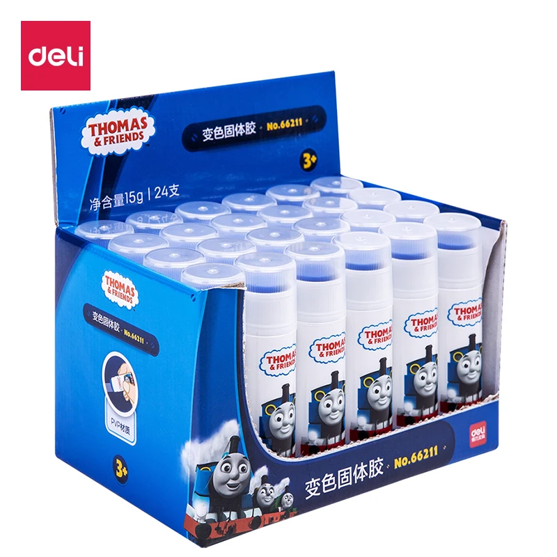 

Deli Thomas 24pcs/Box 15g Color High Viscosity Solid Glue Stick Blue 66211