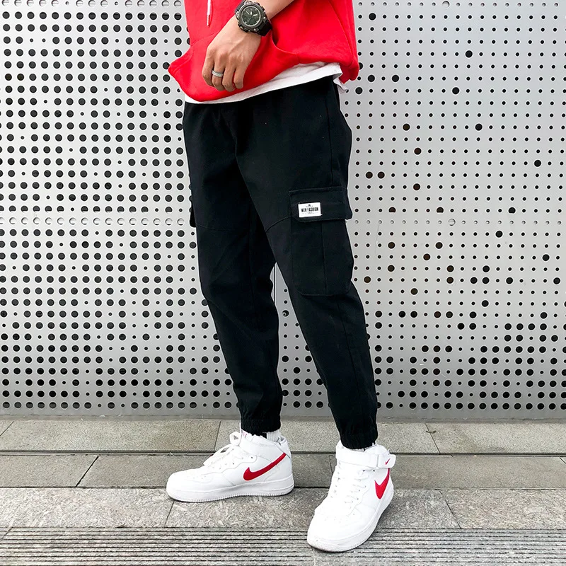 

2020 Autumn New Style Loose-Fit Camouflage Bib Overall Multi-pockets Hip Hop Ankle Banded Pants Trousers Men's