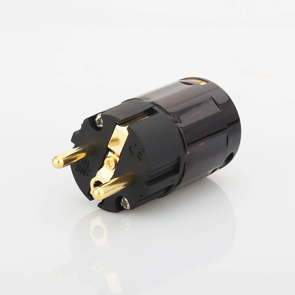 HiFI аудио Diy Кабель питания одна пара позолоченный C-079 IEC P-079e Schuko EU разъем для аудио разъема