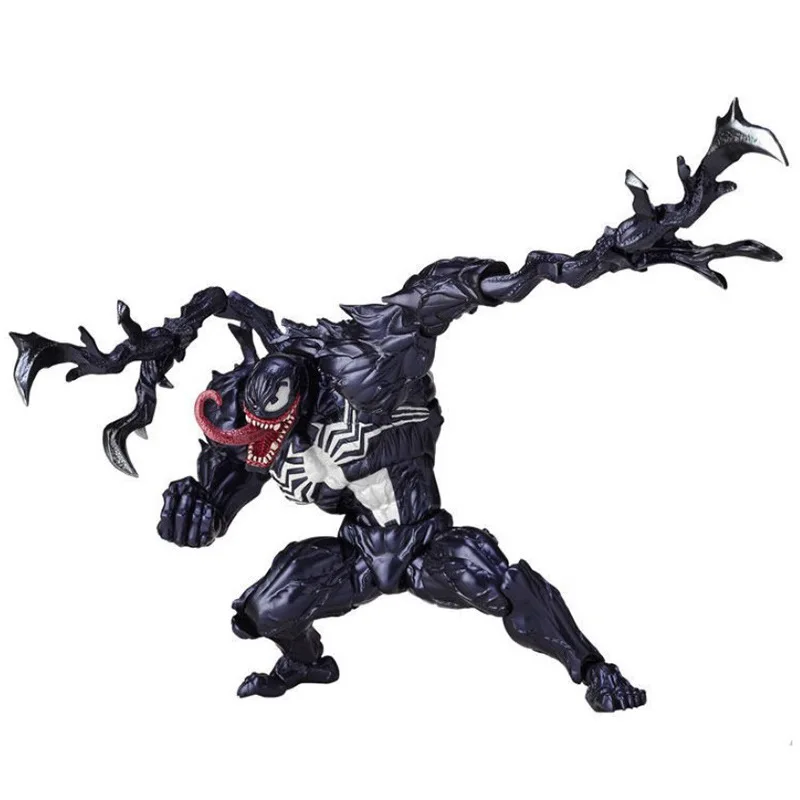 3 шт./компл. Marvel для тинейджеров Revoltech серии № 003 Удивительный Человек-паук кровопролитие Venom ПВХ, движущаяся фигурка, Коллекционная модель, игрушка