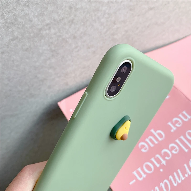 Чехол для iPhone 11 Pro Max XR XS милый силиконовый чехол для iPhone 5 5S SE 6S 7 8 Plus 3D Фрукты Банан персик виноград мягкий чехол s