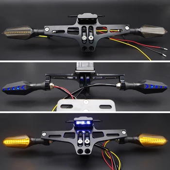 

Motorcycle Rear License Plate Mount Holder and Turn Signal Light For HONDA cb650r cbf 125 x adv 750 crf 250l magna vf750