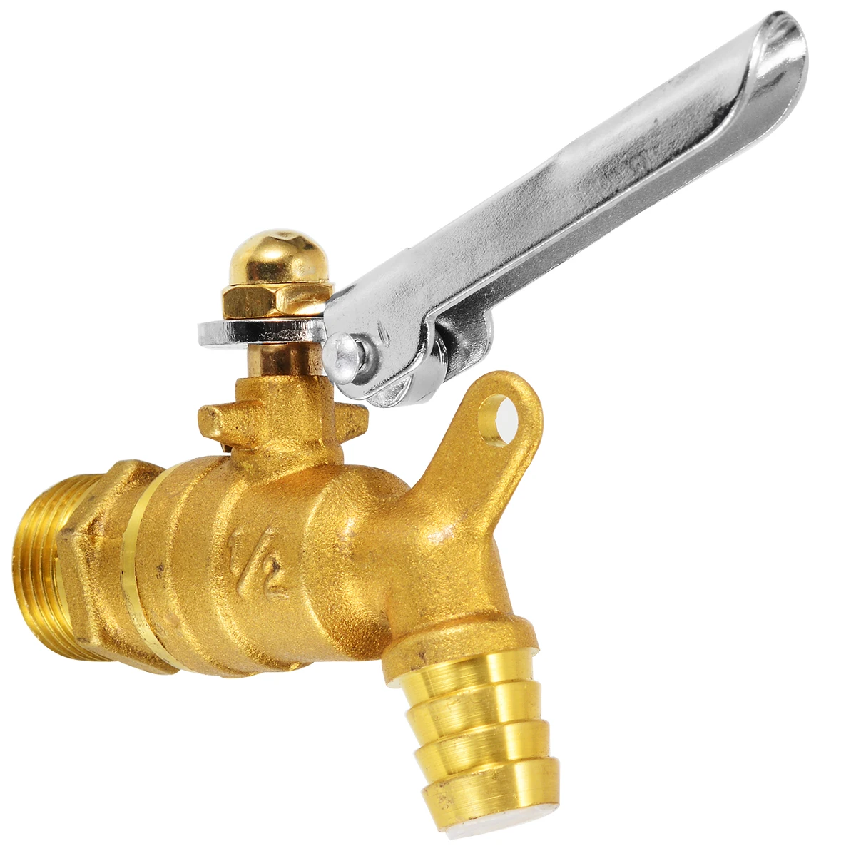 1/2inch 2cm Thread Diameter Water Tap Locked Brass Faucet Outdoor Garden Faucets Bathroom Hardware