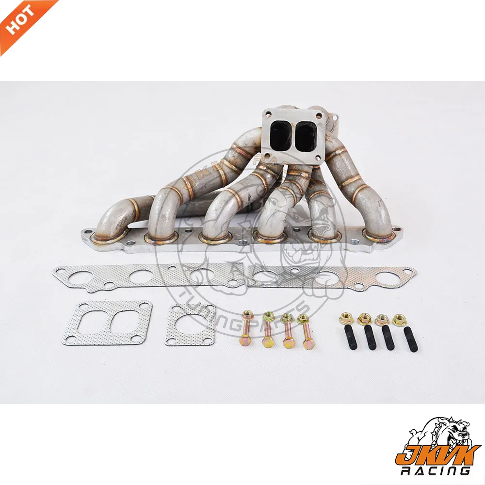 JKVK RACEING Stainless Steel Turbo Manifold For Su pra 7MGTE T4 TWIN SCROLL JZA7 MK3 1986-92 | Автомобили и мотоциклы