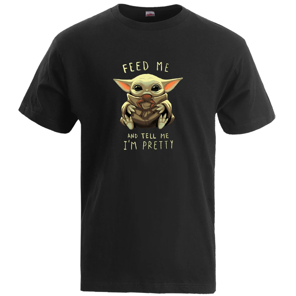 Мужская футболка Yoda летняя мужская Звездные войны мандалорские рубашки с