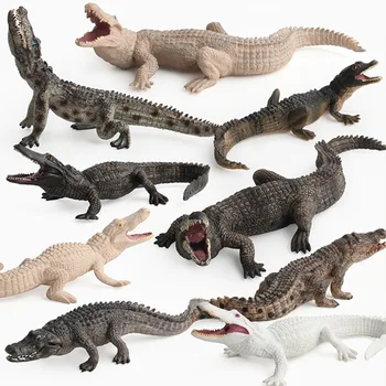 

2020 New Simulation Crocodile Model Figurine Toy Soft Rubber Animal Crocodile Wild Animal Model Variety Of Crocodile Toys