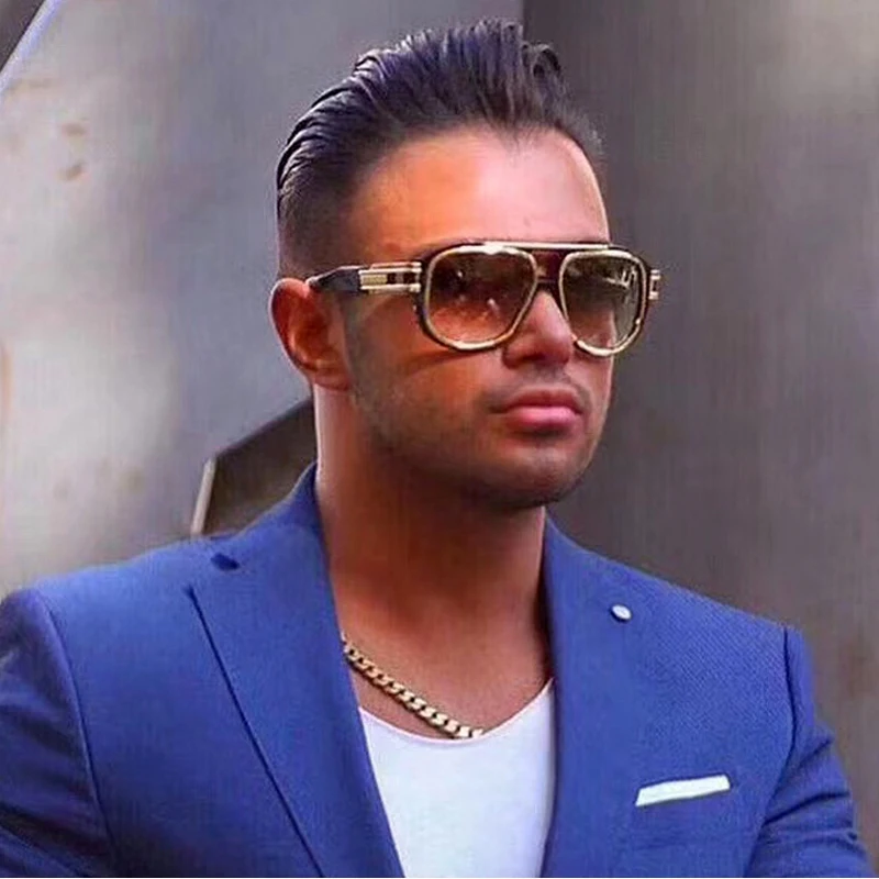 Aoze20-gafas de sol con escudo de seis estilos para hombre y mujer, lentes de sol con diseño de marca, Grandmaster estilo Hip Hop, 2020