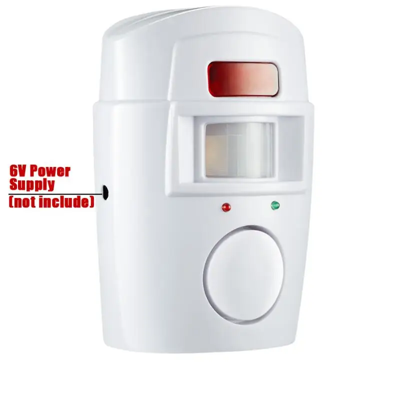 IR Infrared Motion Sensor Detector Wireless Remote Controlled Mini Alarm 105dB Loud Siren For Home Security Anti-Theft