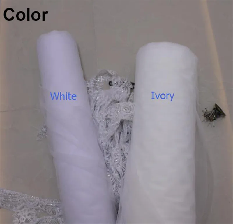 Soft Tulle Long Wedding Veil with Comb High Quality Plain Very Soft White Ivory Cathedral Bridal Veil Wedding Accessories