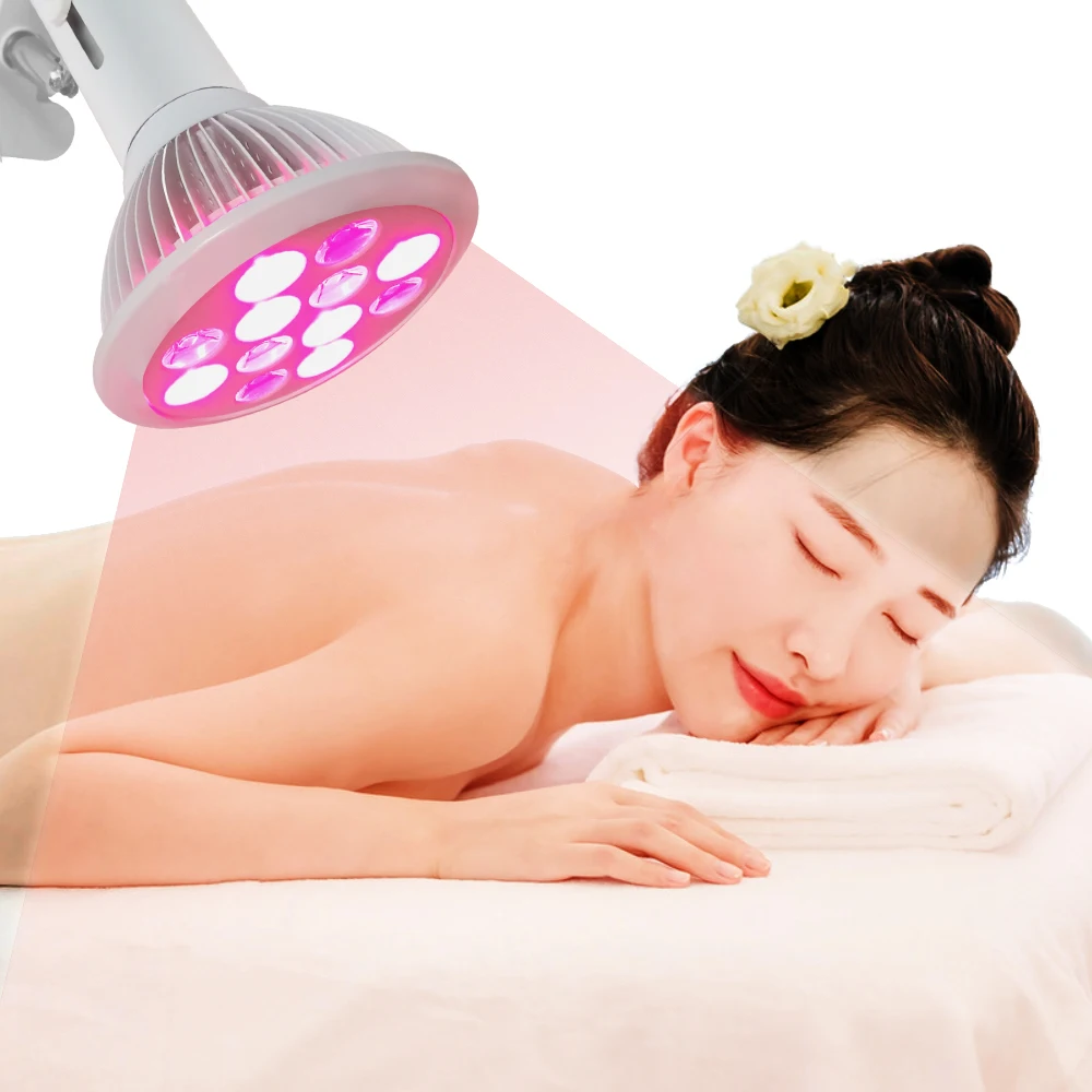 

24W 12LED Therapy Bulb 660nm Deep Red & 850nm Infrared Combo Pain Relief Light Health Care Treatment Face Skin Rejuvenation