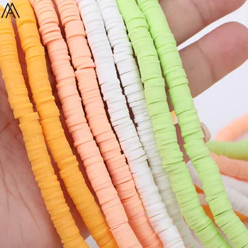 

Approx 400pcs/strand,6mm Boho Disc Flat Round Polymer Beads Loose Beads For Bracelet Making DIY Jewelry Findings XYLL-04AMC.E