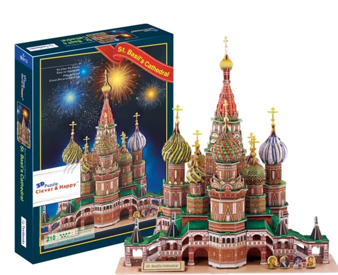 Russia Church 3D Paper Model Building Puzzle Kit Bassir Cathedral New DIY St 