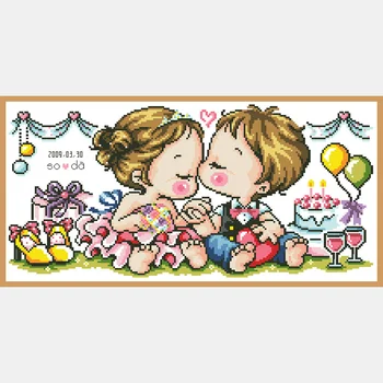 

G25 Stich Cross Stitch Kits Craft Packages 100% Cotton Fabric Floss Counted New Designs Needlework Embroidery Cross-Stitching