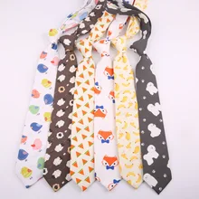 Студенческий галстук для костюма корейская версия свежей личности мультяшное украшение крутая рубашка хлопок галстук для мужчин и женщин