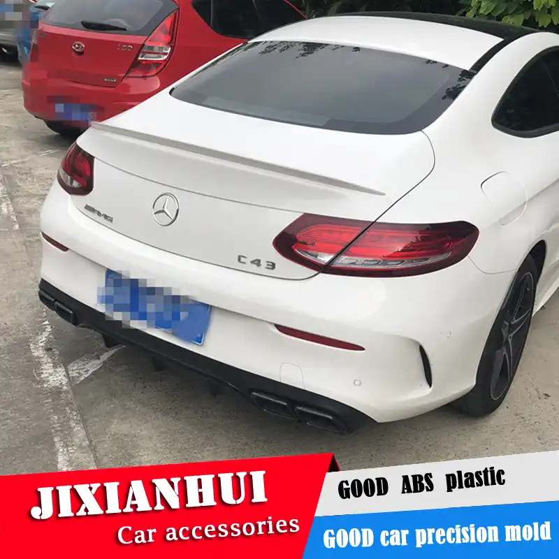 For W205 Spoiler 2015 2018 Ps Mercedes Benz W205 C Class Coupe Spoiler Abs Plastic Material Car Rear Wing Color Rear Spoiler Spoilers Wings Aliexpress