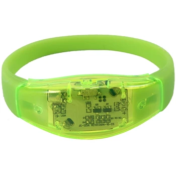 

Voice Activated Sound Control Led Intermittent Bracelet Band Night Club