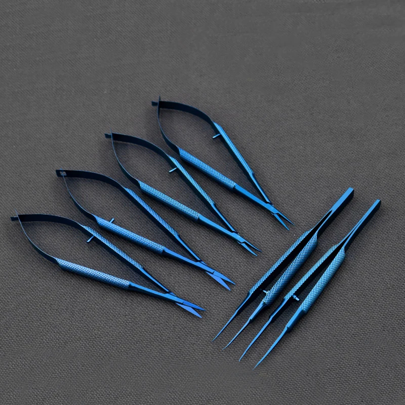Titanium Microsurgical Instruments Kit Scissors Needle Holder Forceps 14cm