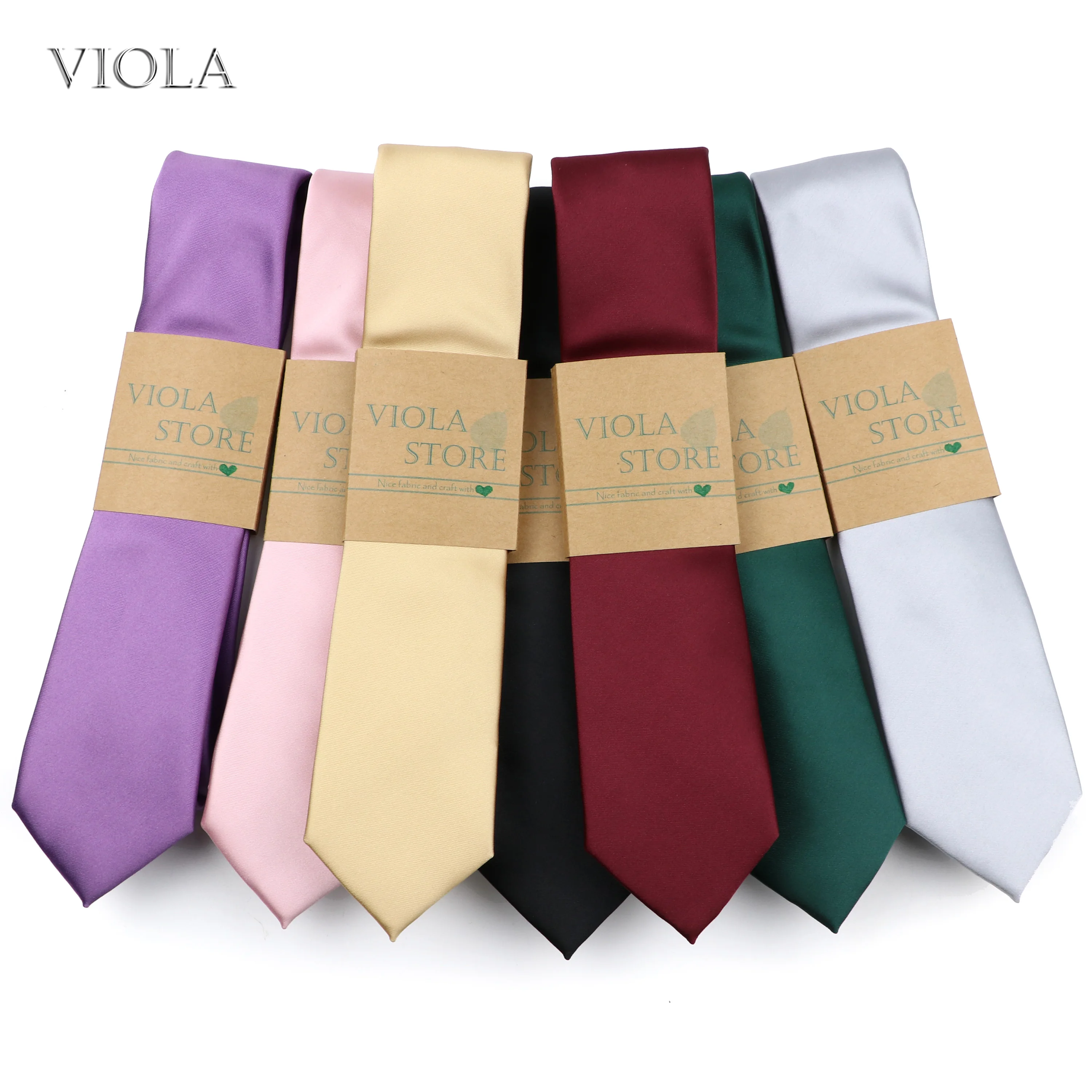 

Beautiful Satin Solid 6cm Necktie Smooth Narrow 100% Polyester Men Wedding Grooms Suit Formal Casual Gift Tie Shirt Accessory