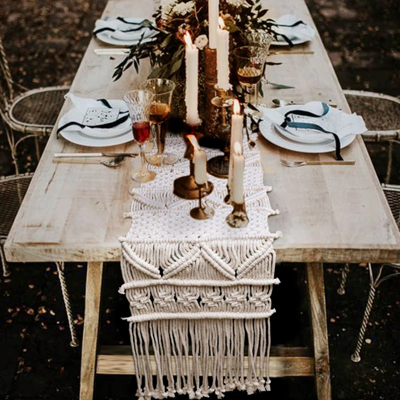 Boho Macrame Table Runner Wedding Decoration Hollow Out Table Runner With  Tassels Morocco Nordic Style Birthday Party Supplies - Table Runner -  AliExpress