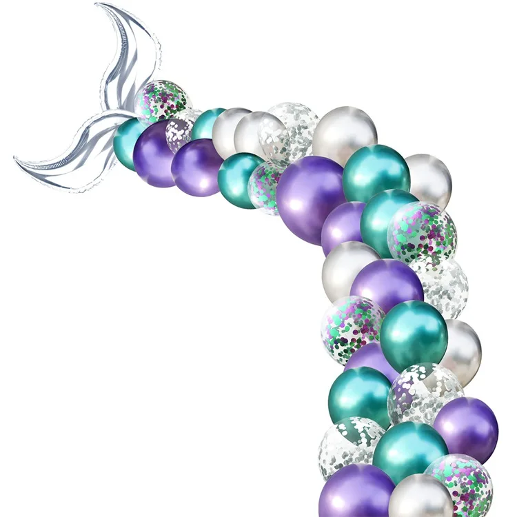 Joriwoo 44 шт. маленькая Русалочка конфетти для воздушного шара вечерние принадлежности Русалочка балон День рождения украшения Дети 1-й свадебный фон
