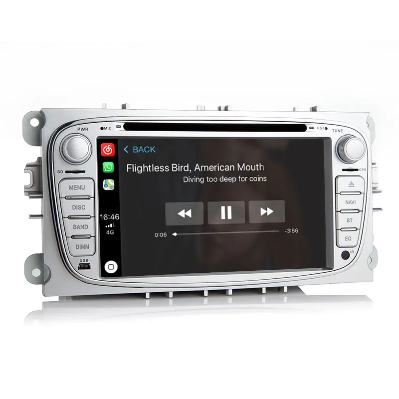 Top CarExc 7 inch Car Muiltmedia Player With CarPlay GPS Navigation for Ford Focus II Mondeo S-Max C-Max Galaxy II Kuga 2011Radio 3