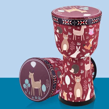 

8inch Children Toys Party Home With Strap Colorful Painted School Live Performance Djembe Drum Percussion Instruments For Kids