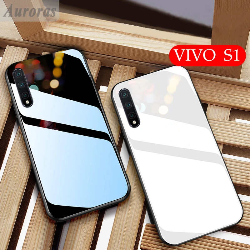 Auroras для VIVO S1 чехол из закаленного стекла с мягкой рамкой ТПУ ударопрочный