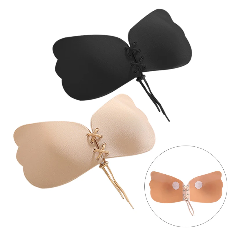 

Sexy Strapless Bras Women Invisible Bra Magic Self Adhesive Bralette Push Up Lingerie Backless Brassiere Underwear Wedding #D