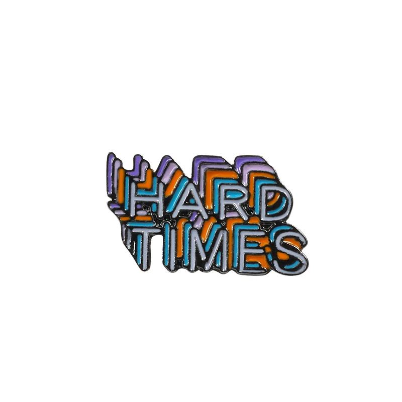 hard times Феминистская эмалированная булавка Fist power брошь Goffee или oeaths значки химические нагрудные булавки джинсовая рубашка сумка джинсовая унисекс Готическая бижутерия подарок - Окраска металла: hard times