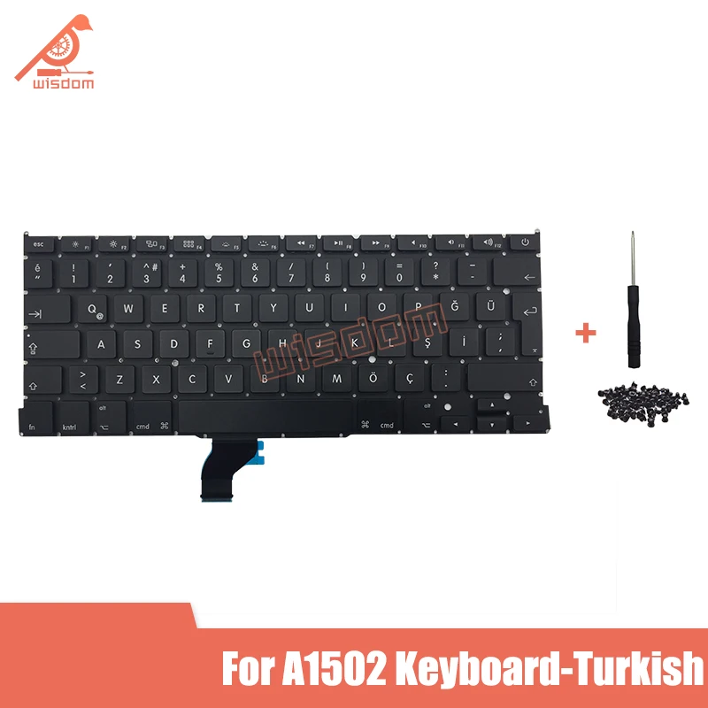 Полный новый ноутбук A1502 Турецкая клавиатура для Macbook Retina 13 ''A1502 версия