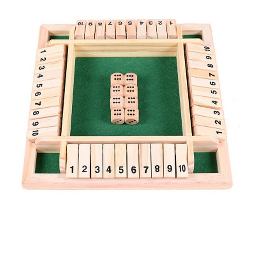 Wood Four Sided 10 Numbers Board Game Set Dice Table Entertainment Board  Games Toy for Family Adults Party Drinking Prop KTV|Party DIY Decorations|  - AliExpress