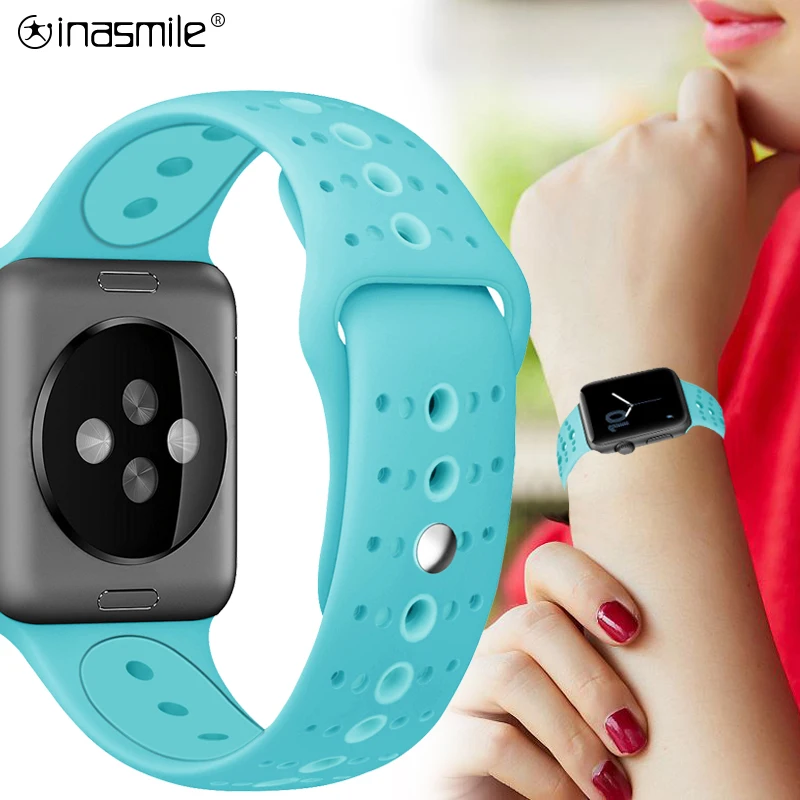 Стильный ремешок для Apple Watch 38 мм 42 мм iWatch 4 ремешок 44 мм 40 мм спортивный силиконовый браслет correa iwatch 5 4 3 2 аксессуары