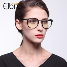 Elbru унисекс ретро круглые оправы для очков для женщин мужчин Мода Большой оправа с прозрачными линзами очки с диоптриями при близорукости рама Мужская Женская