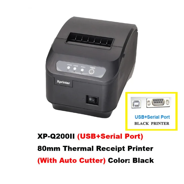JEPOD XP-N160II Новое поступление 80 мм автоматический резак чековый принтер POS принтер USB/LAN/USB+ Bluetooth порты для молочного чая магазин - Цвет: XP-Q200II USB