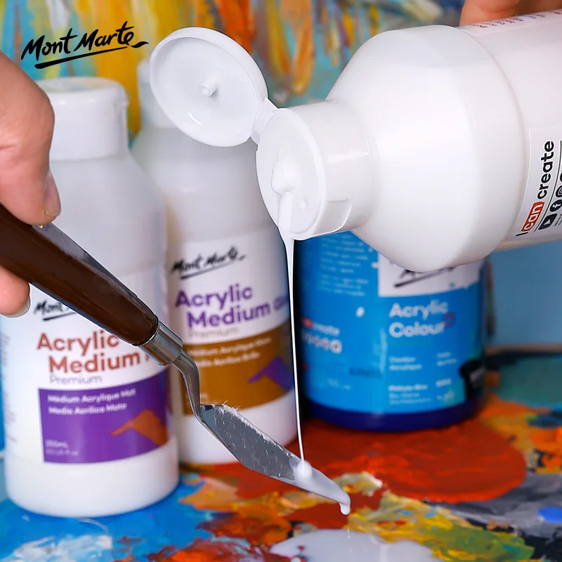 Acrylic Paint Blending Liquid Acrylic Additives Media Agent Sub-brightening Agent Oil Painting Primer Brighten Color 250ml