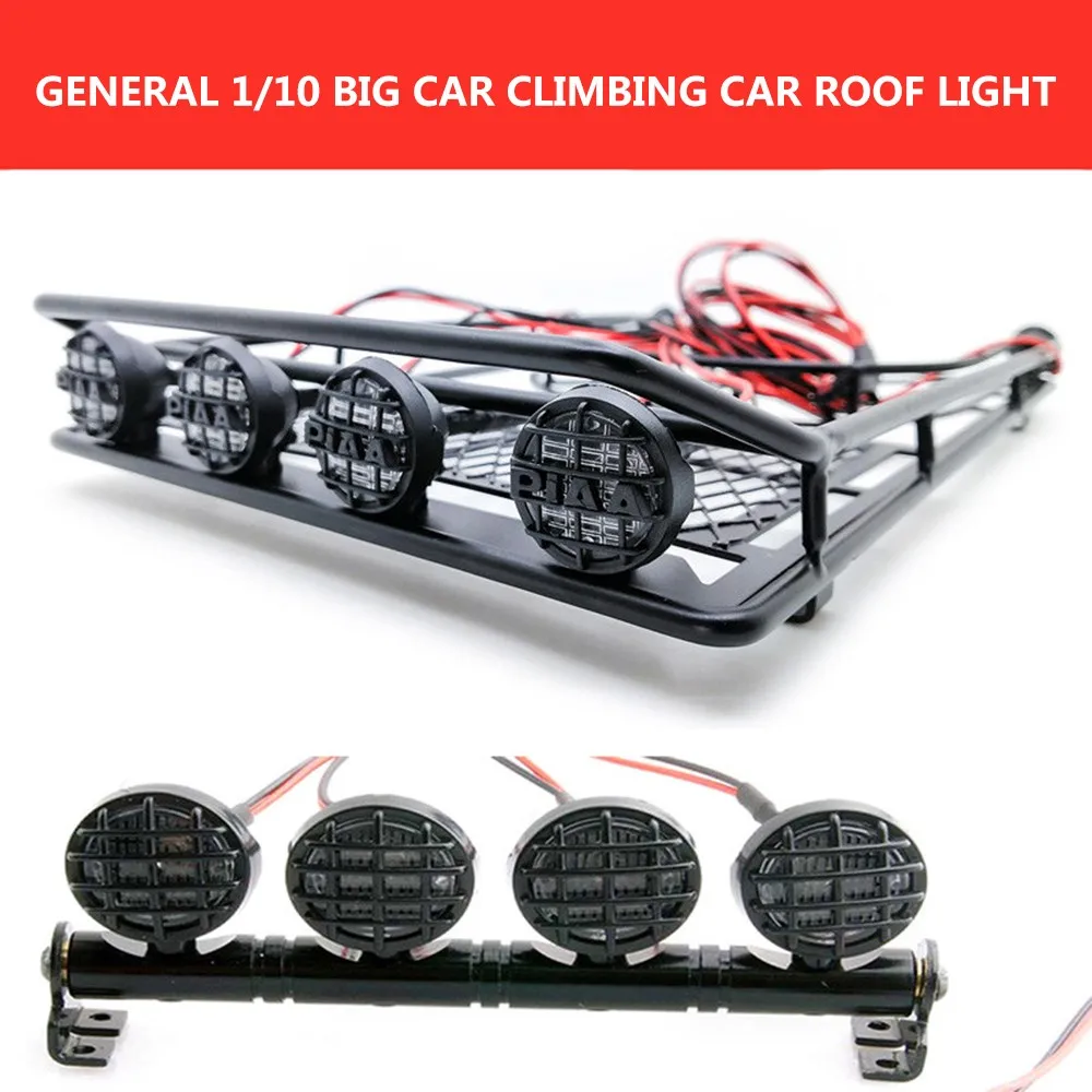 

1/10 Universal Remote Control Car Rally Car Climbing Car Row Light Spotlights Roof Lamp Modification Upgrade Accessories TRX-4