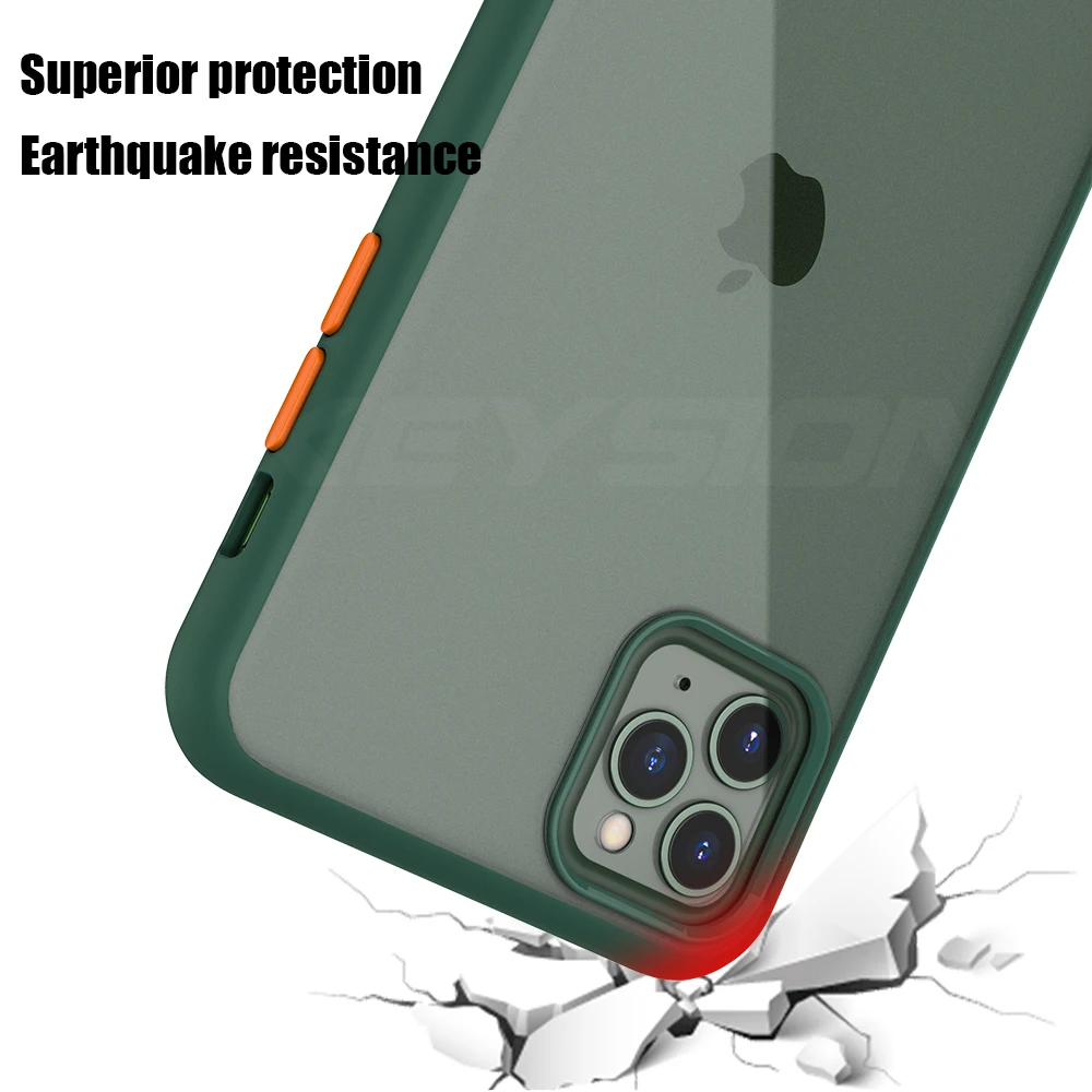 KEYSION, модный матовый чехол для IPhone 11 Pro 11 Pro Max, Противоударная прозрачная задняя крышка для телефона Apple IPhone 11 11 Pro Max
