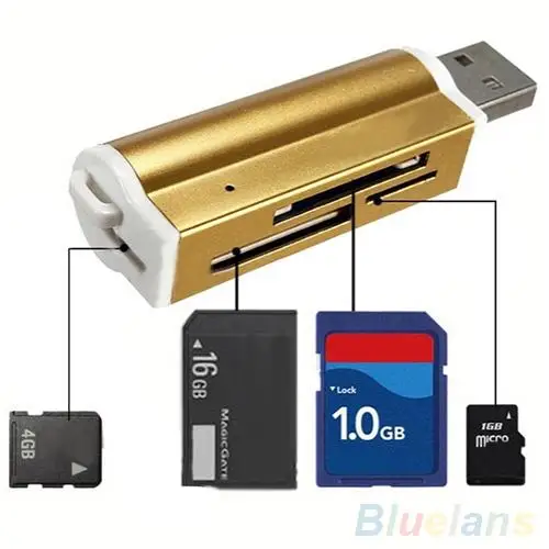 Многофункциональный Micro USB 2 0 кардридер для карт памяти адаптер SD SDHC TF M2 MMC MS PRO DUOs