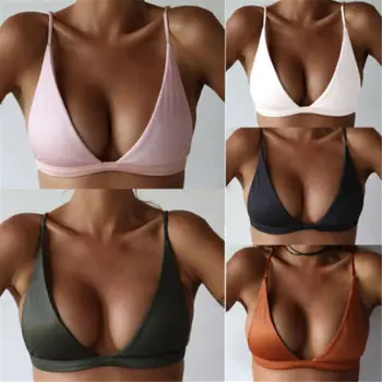 סקסי ביקיני חזיית Bralette למעלה מקרית בגדי ים לדחוף את Ultrathin מרופד תחבושת ביקיני למעלה בגדי ים בגד ים מוצק Beachwea