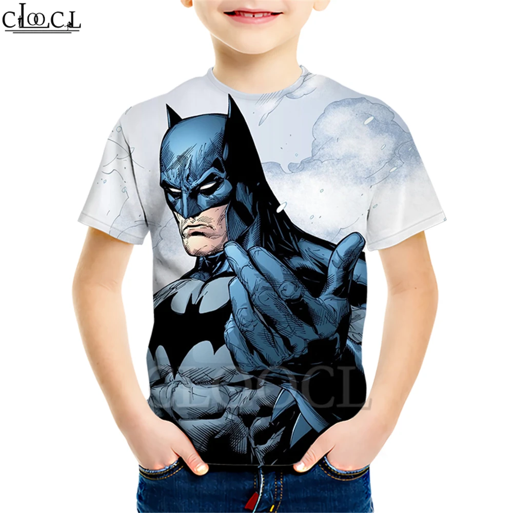 Kids T shirt 7 Прямая ; детская футболка с рисунком Бэтмена; толстовка с короткими рукавами и 3D-принтом супергероя для мальчиков и девочек; повседневные детские топы - Цвет: Kids T shirt 7