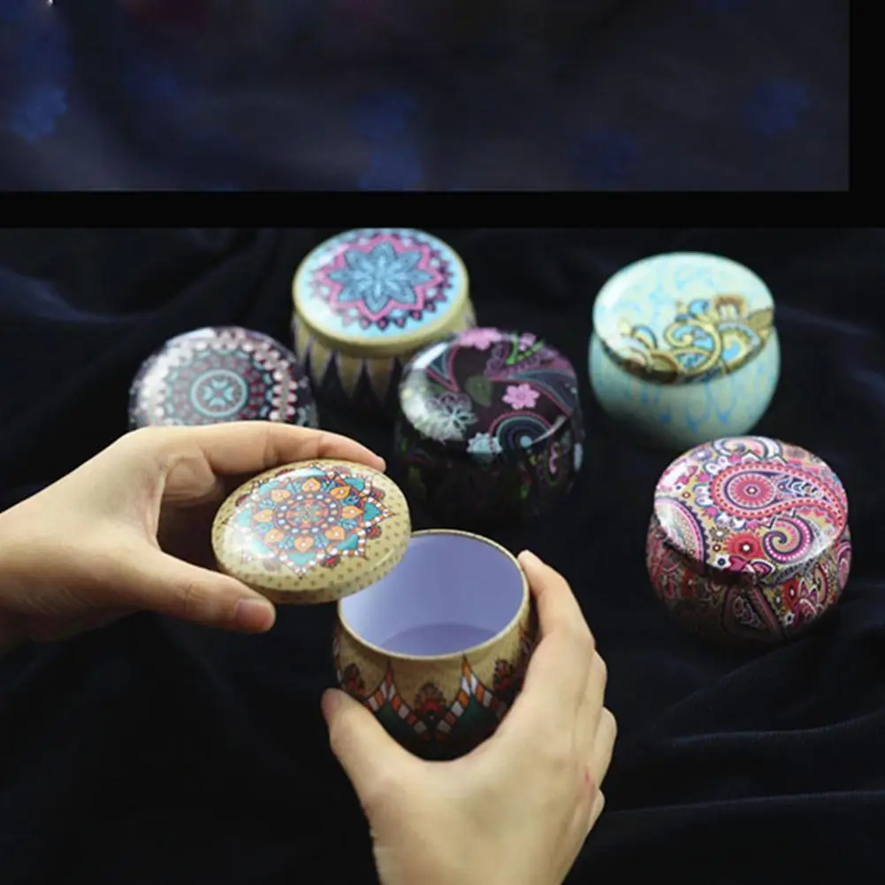 Retro Style Round Tinplate Box Cookies Candy Gift Tea Can Packaging Storage Baby Shower Gist Container | Дом и сад