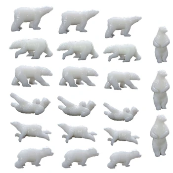 

7 Shapes Silicone Mini Polar Bear Modeling Resin Mold Landspace Fillings Resin Jewelry Fillings Resin Casting Art Crafts