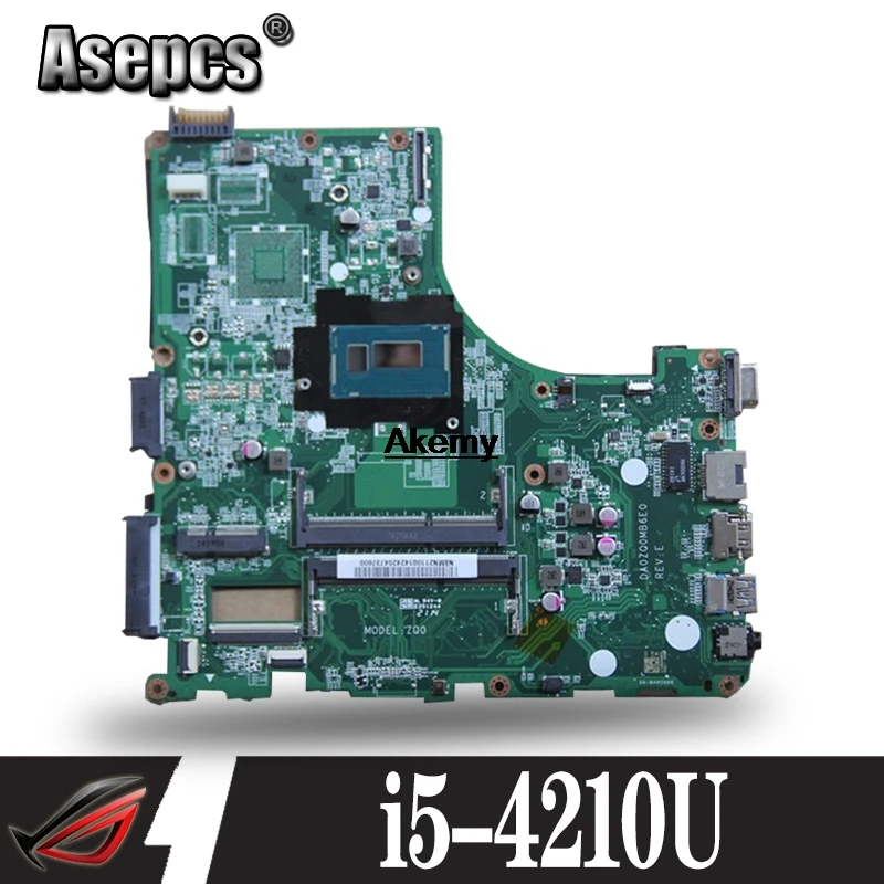 Для acer V3-472 E5-471 E5-471G V3-472P Материнская плата ноутбука DA0ZQ0MB6E0 с i5-4210U Процессор бортовой полностью тестирование работы идеально подходит