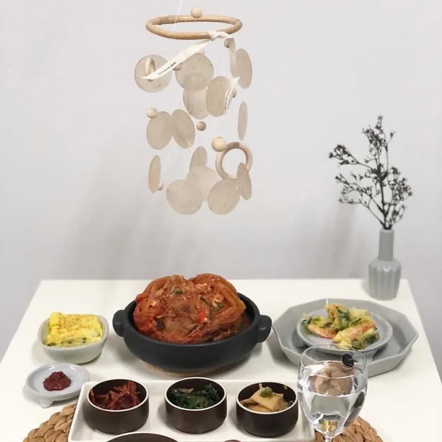 Children's Pendant Toy INS Style Natural Shell Pendant Wooden Beads Ring Wind Chimes Simple Wall Ornaments Homestay Soft Props 4