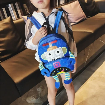 

Cartoon 3D Robot Shape Kid Backpacks Baby Child Cute Toddler School Travel Bag Kindergarten Cool Boys Small Backpack Mochila