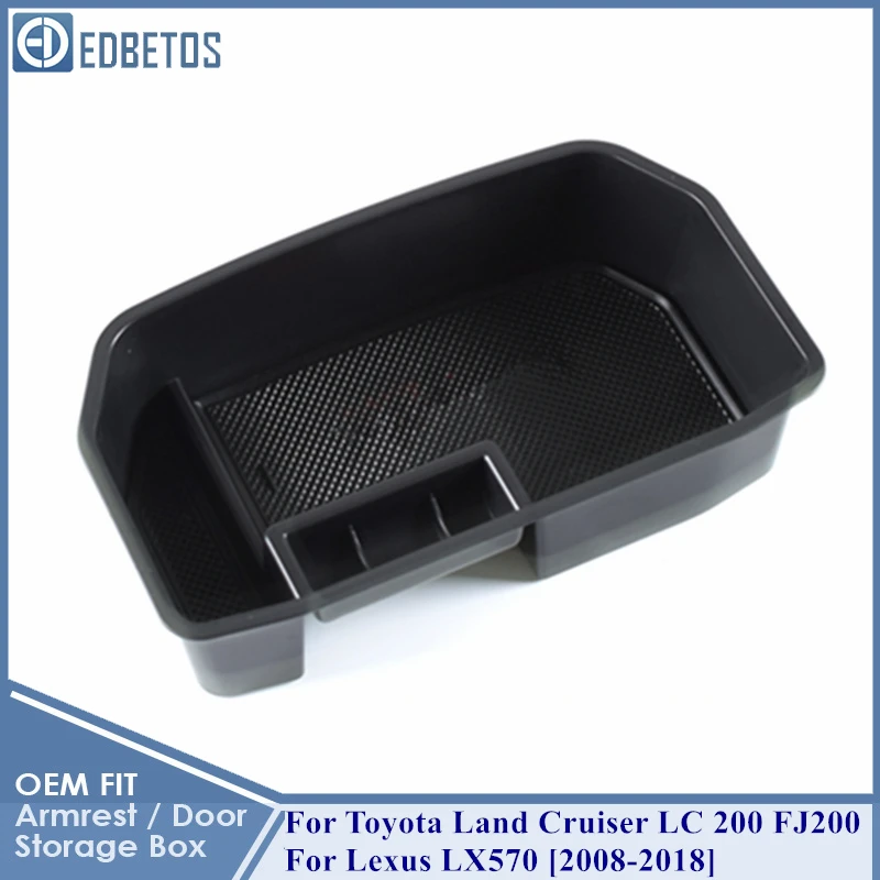For Toyota Land Cruiser LC 200 FJ200 and Lexus LX570 Center Console Storage Box Armrest Box Organizer Accessories 2008-2018